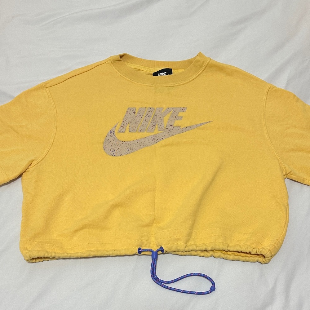 Nike Mustard Yellow Cropped Top (size S)
